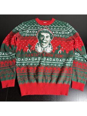 BUDDY THE ELF Mens/Adult S Ugly Christmas Sweater